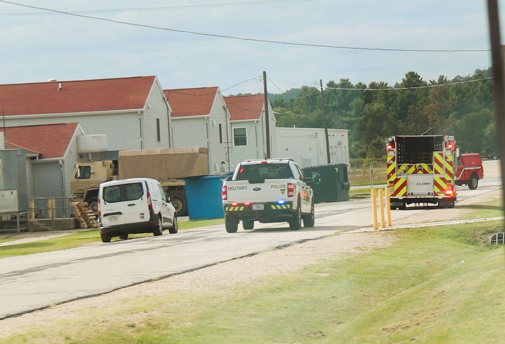 Emergency responders at Fort McCoy