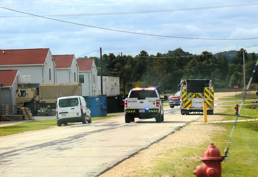 Emergency responders at Fort McCoy
