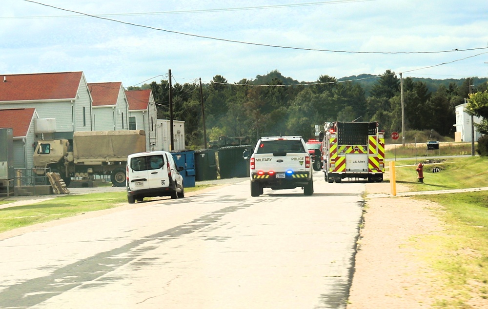 Emergency responders at Fort McCoy