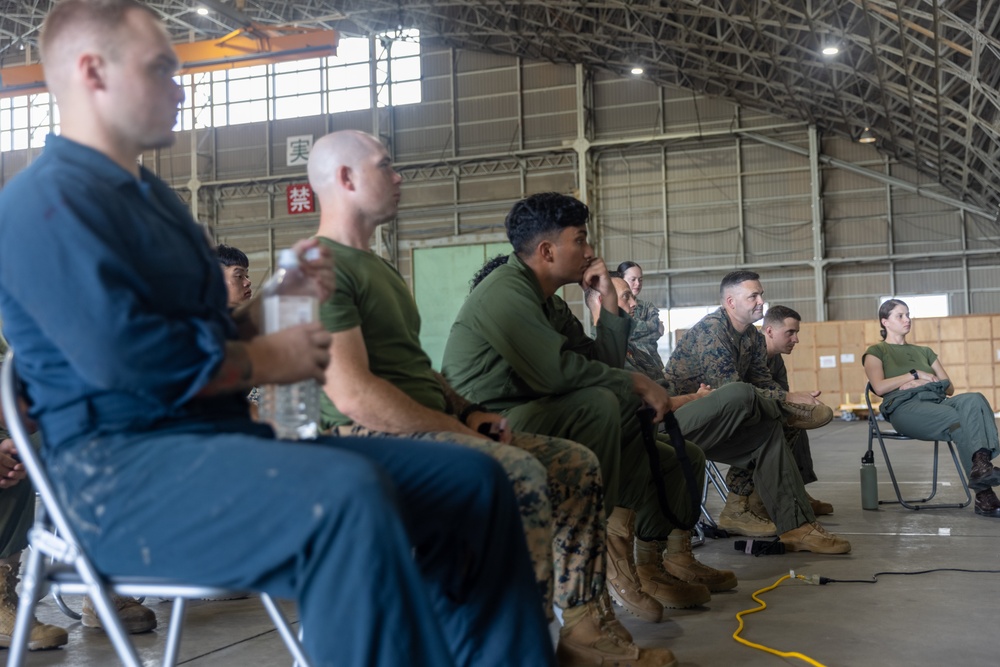 U.S. Marines with Marine Medium Tiltrotor Squadron 262 train in tactical combat casualty care