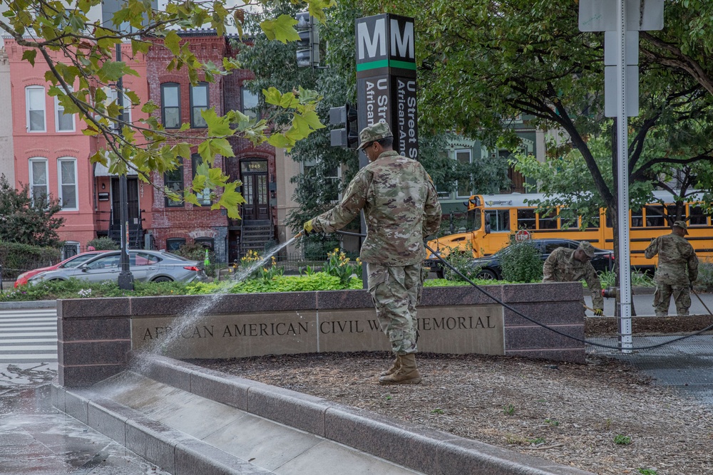 JTF- Area Beautification at the African American Civil War Monument