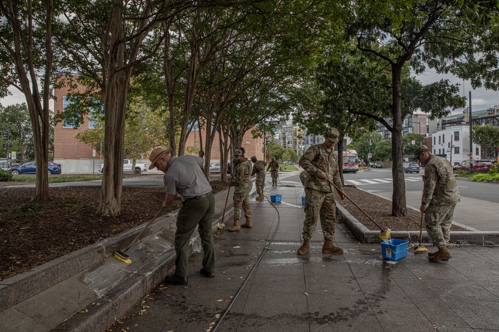 JTF- Area Beautification at the African American Civil War Monument