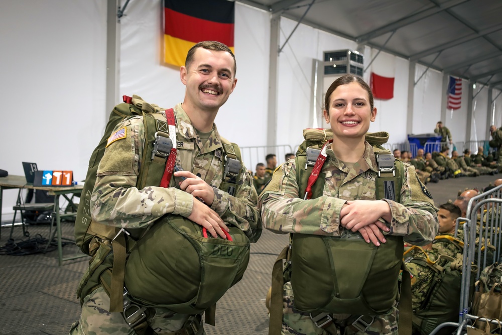 Quartermaster Riggers Stand Ready for Allied Airborne Operations During Falcon Leap