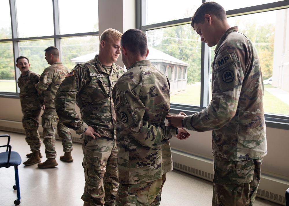 LA National Guard MPs Train on Handcuffing Techniques while Deployed to Washington, D.C.