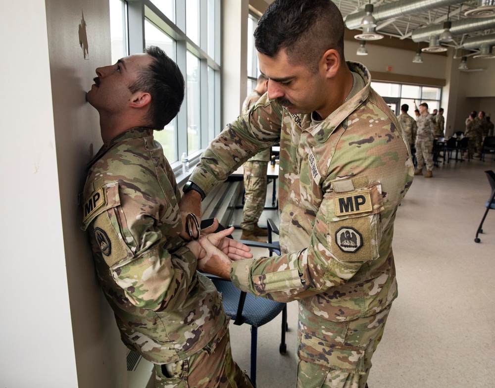 LA National Guard MPs Train on Handcuffing Techniques while Deployed to Washington, D.C.