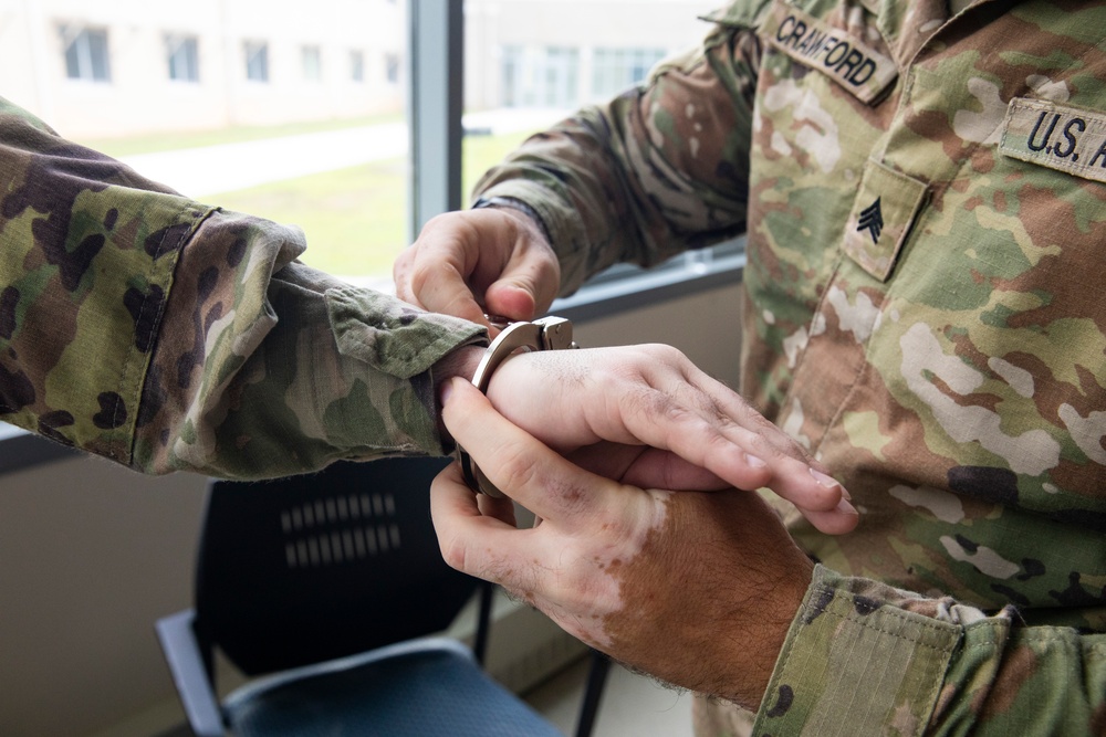 LA National Guard MPs Train on Handcuffing Techniques while Deployed to Washington, D.C.