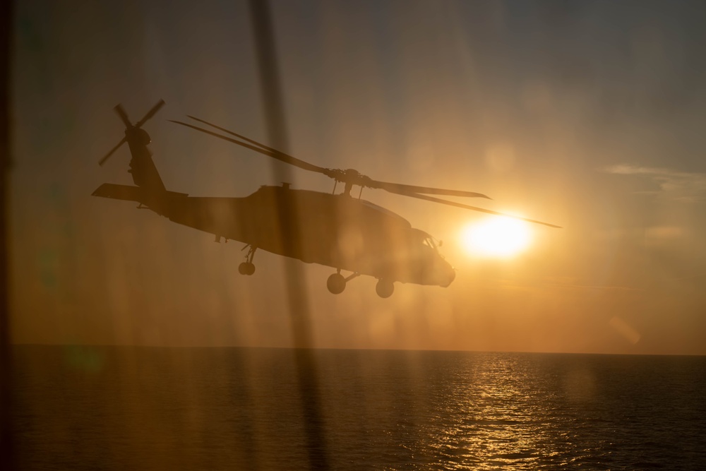 USS Arlington (LPD 24) Flight Operations with Spanish SH-60 Sea Hawks During UNITAS 2025