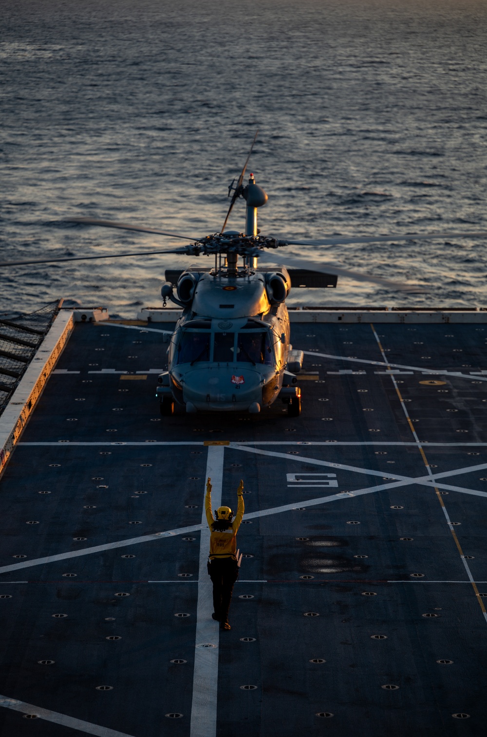 USS Arlington (LPD 24) Flight Operations with Spanish SH-60 Sea Hawks During UNITAS 2025