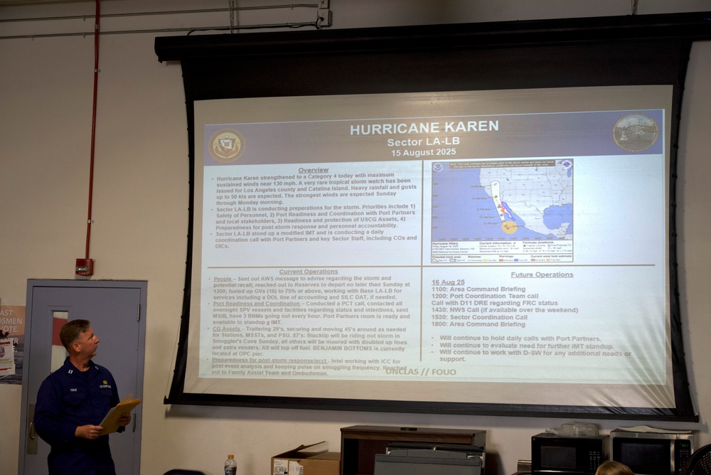 USCG Sector LA-LB conducts 'Hurricane Karen' ICS training