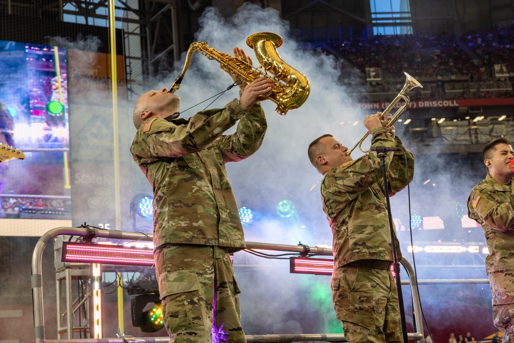 US Army Rappers and Commercial Music Group perform at Halftime for Arizona Cardinals