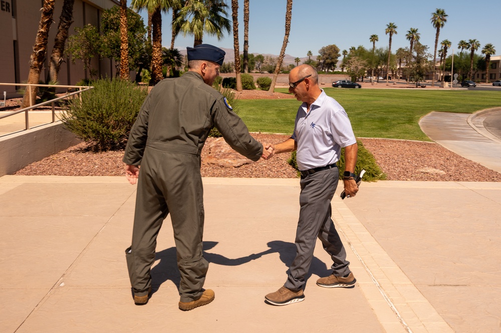 Retired Gen. Harrigian visits Nellis