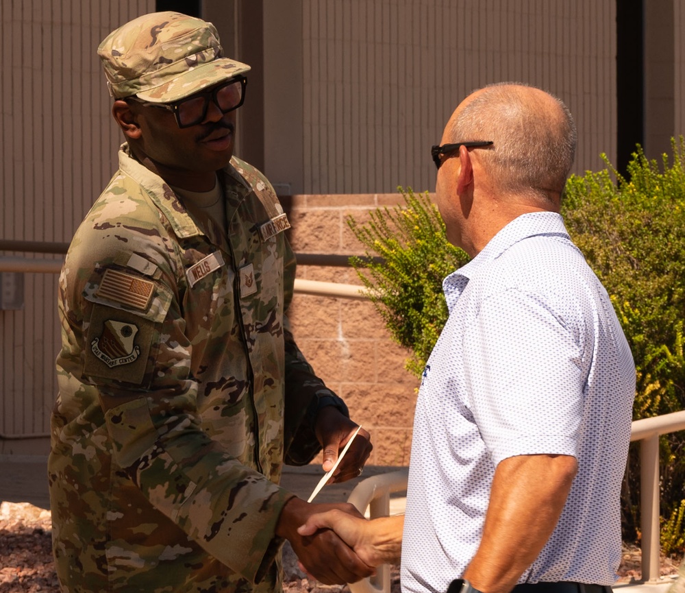Retired Gen. Harrigian visits Nellis