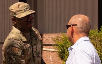 Retired Gen. Harrigian visits Nellis