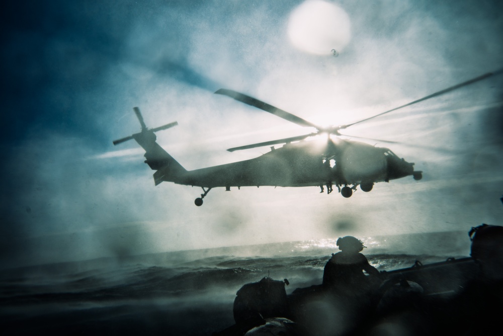 11th MEU Maritime Raid Force Conducts Helocast Rehearsals
