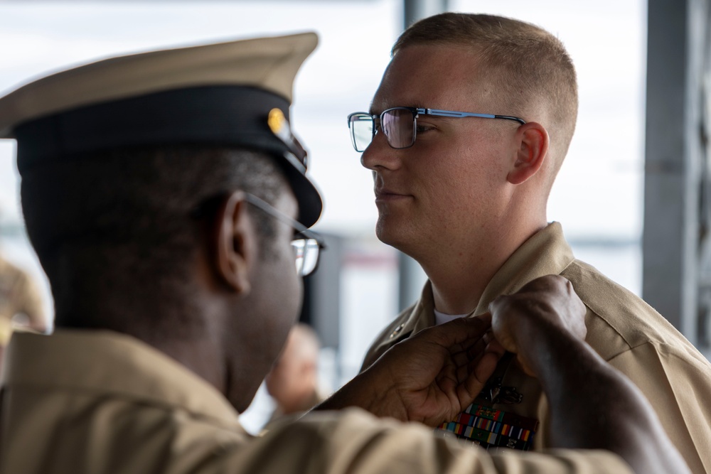 USS Frank Cable (AS 40) chief pinning ceremony