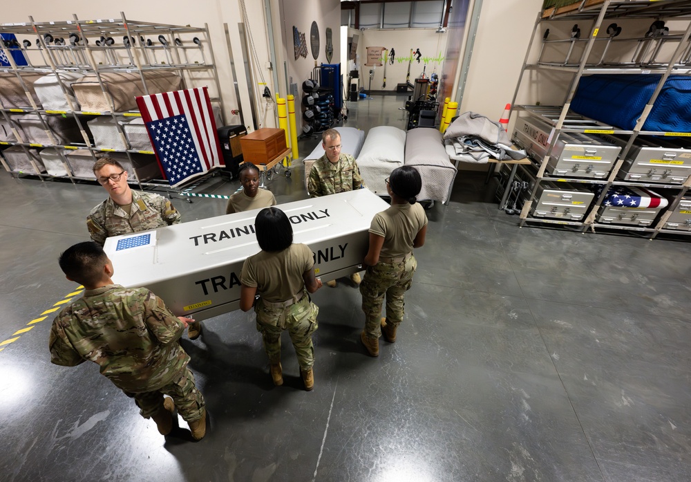 Airmen Train in Dignified Transfer Procedures at Dover AFB