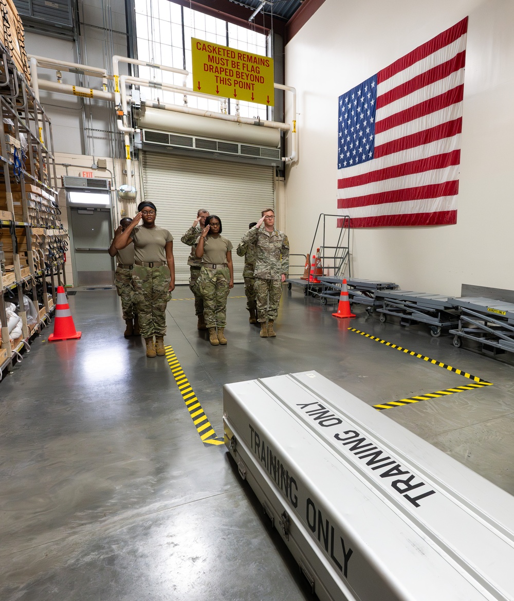 Airmen Train in Dignified Transfer Procedures at Dover AFB