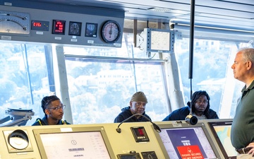 Military Sealift Command Director of Ship Management visits MSCEURAF area command