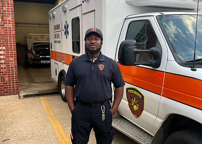 Medic assists with mass casualty incident