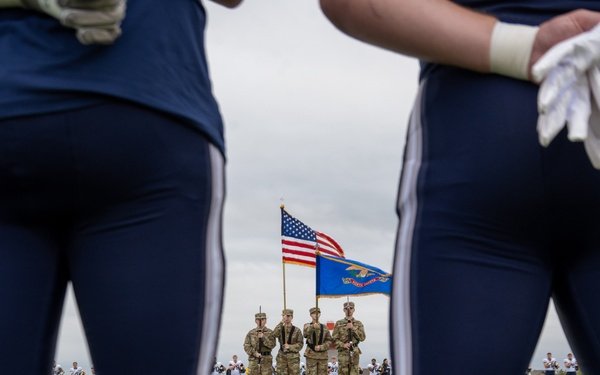 Gameball flies; Minot AFB brings airpower to Minot North Highschool kickoff