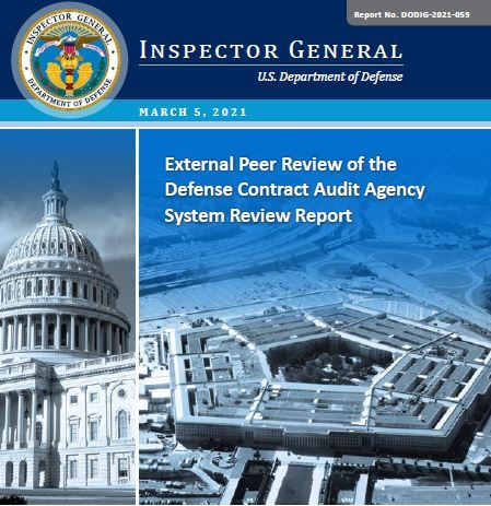 IG Report Cover - DCAA Peer Review 2021