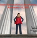 Superhero Businesswoman Standing Among Tall Columns