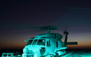 USS Roosevelt (DDG 80) and Helicopter Maritime Strike Squadron (HSM) 79 Conduct Flight Operations in the East Mediterranean Sea