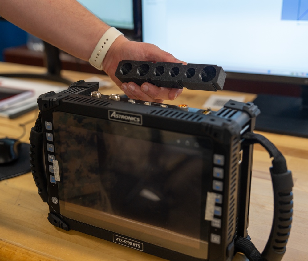 Cpl. Grant Morris Designs 3D-Printed Dust Cover During Additive Manufacturing Course
