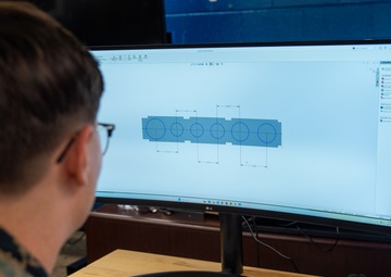 Cpl. Grant Morris Designs 3D-Printed Dust Cover During Additive Manufacturing Course