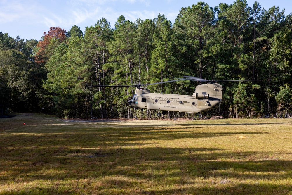Chinook Lands on Field