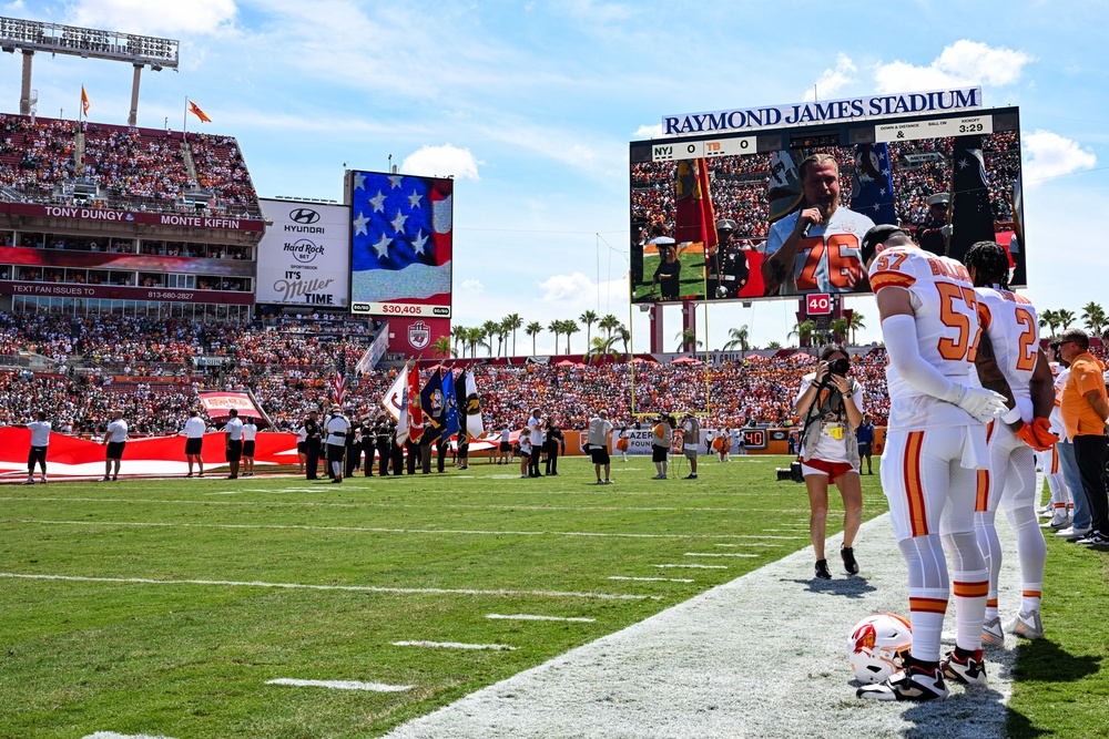 SOCOM Para-Commandos open Tampa Bay Buccaneers first home game of 50th season