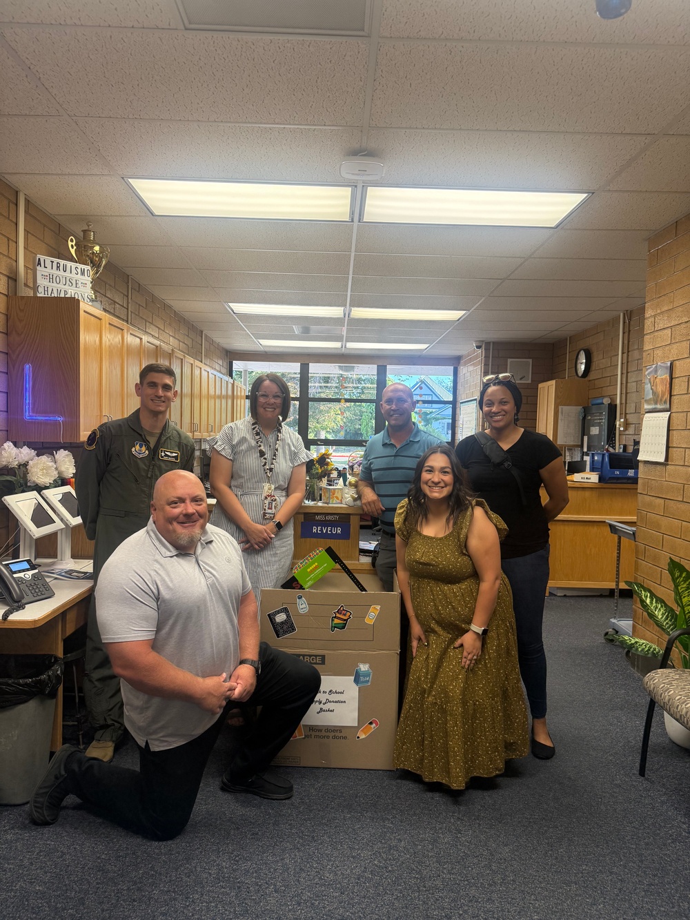 719th Test Squadron delivers supplies to local schools