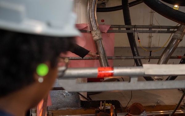 Ronald Reagan Sailors Stand Fire Watch as the Shipyard Works