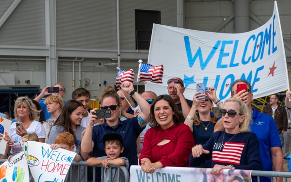The 145th AW welcomes home Airmen after first C-17 deployment