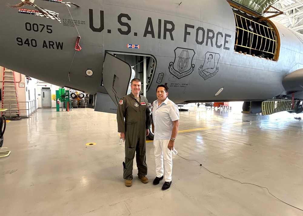 940 ARW Commander conducts tour with Honorary Commander