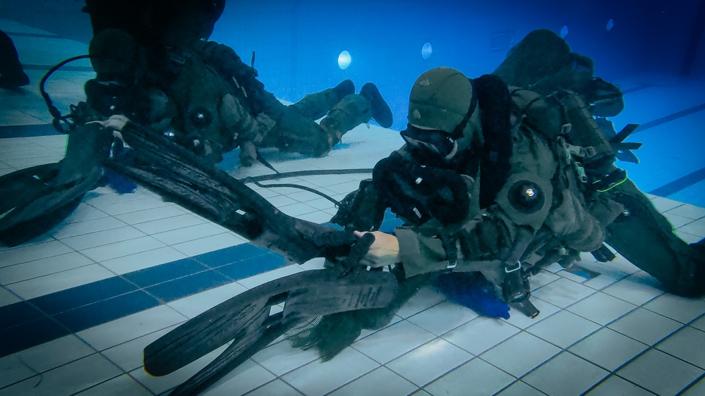 U.S. Marines conduct combatant dive training with Swedish Marines