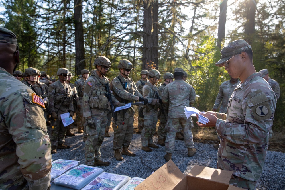 7th Infantry Division Soldiers Participate in Land Navigation during ESB testing