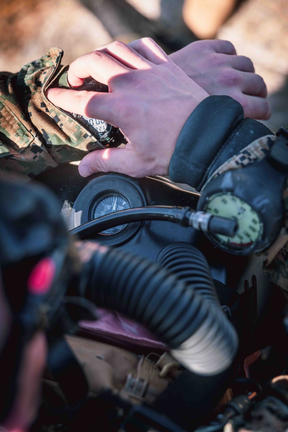 U.S. Marines conduct live fire combatant dive range with Swedish Partners