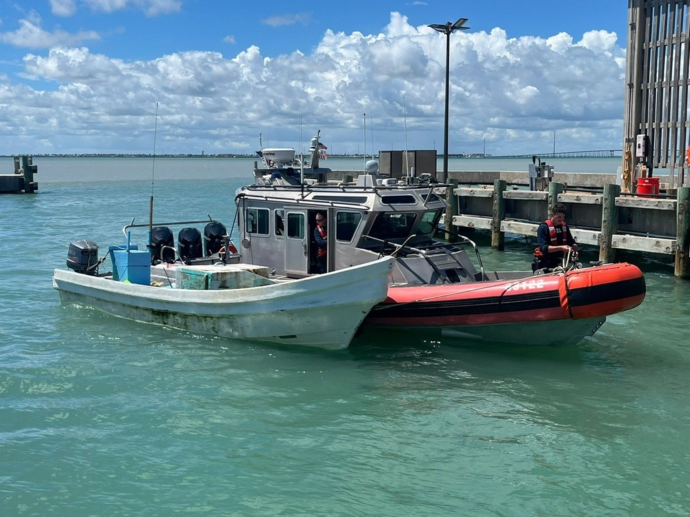 Coast Guard Station South Padre Island Tows a Lancha Into Port