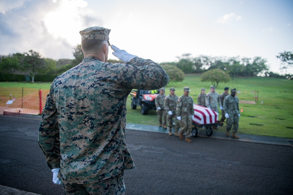 DPAA Conducts Disinterment Ceremony