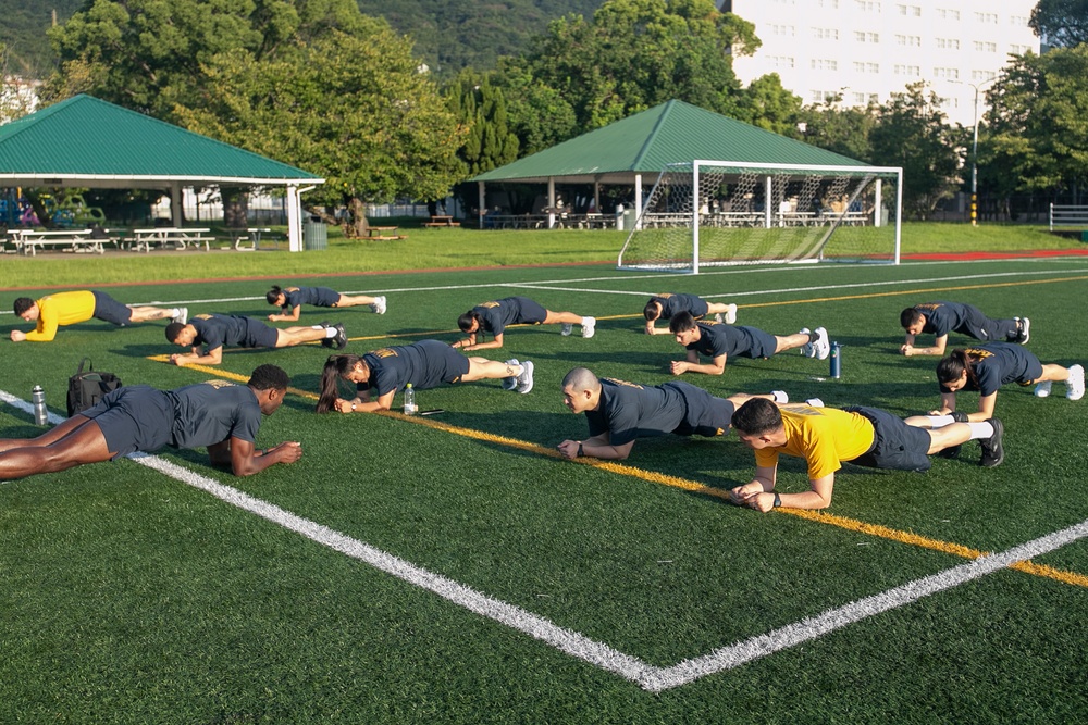 USS Tripoli Conducts the Physical Readiness Test