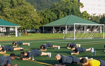 USS Tripoli Conducts the Physical Readiness Test