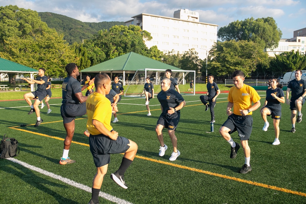 USS Tripoli Conducts the Physical Readiness Test