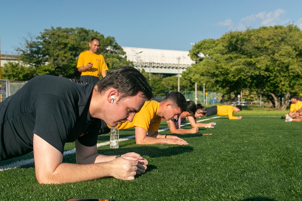 USS Tripoli Conducts the Physical Readiness Test