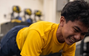 USS Tripoli Conducts the Physical Readiness Test