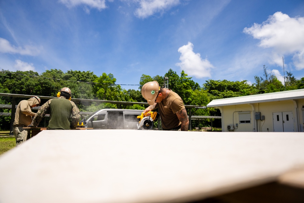 Sailors Attached to Navy Mobile Construction Battalion 4 Renovate a Home During Pacific Partnership 2025 in Peleliu, Palau, Sept. 20, 2025
