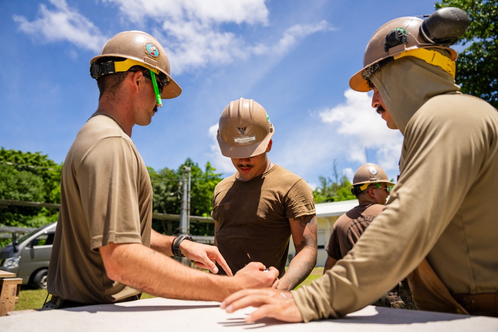 Sailors Attached to Navy Mobile Construction Battalion 4 Renovate a Home During Pacific Partnership 2025 in Peleliu, Palau, Sept. 20, 2025