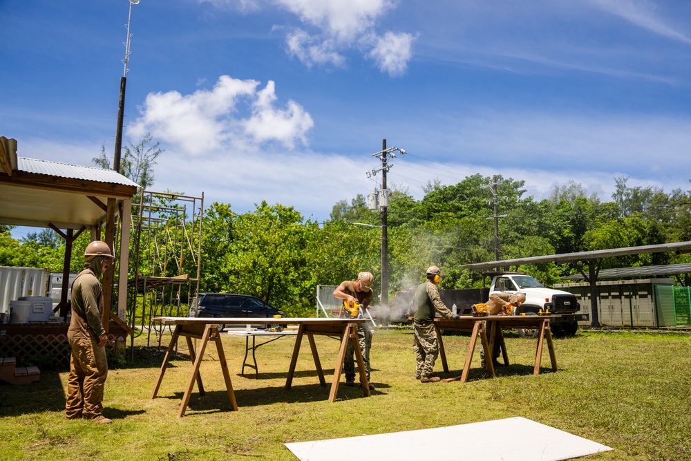 Sailors Attached to Navy Mobile Construction Battalion 4 Renovate a Home During Pacific Partnership 2025 in Peleliu, Palau, September 20, 2025