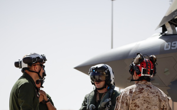 U.S. Marines with VMFA-542 conduct flight operations in the CENTCOM area of responsibility
