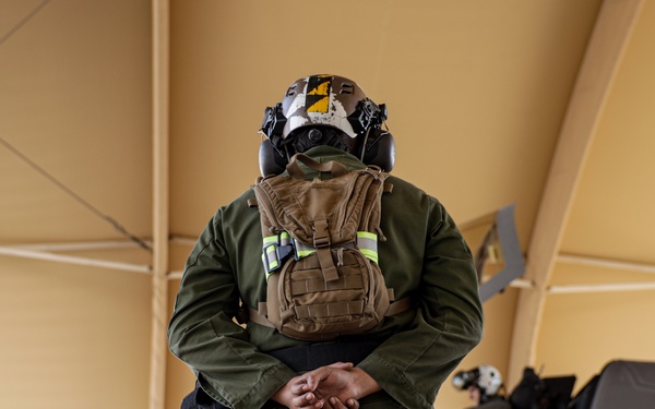 U.S. Marines with VMFA-542 conduct flight operations in the CENTCOM area of responsibility